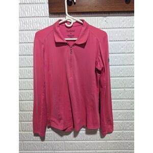 San Soleil Women's M Hot Pink Long Sleeve UPF50 Sun Protection Shirt Mesh Undera